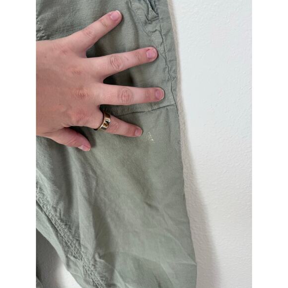 Frank & Eileen Jameson Sage Cotton Flax Blend Joggers Pants Size 2 - Picture 6 of 7